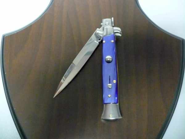 FRANK BELTRAME  ITALIAN STILETTO - 23 cm perloide blu - baionetta -  modello FB 23/69B FRANK BELTRAME MANIAGO ITALY