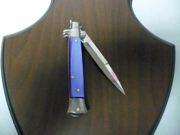 FRANK BELTRAME  ITALIAN STILETTO - 23 cm perloide blu - baionetta -  modello FB 23/69B FRANK BELTRAME MANIAGO ITALY